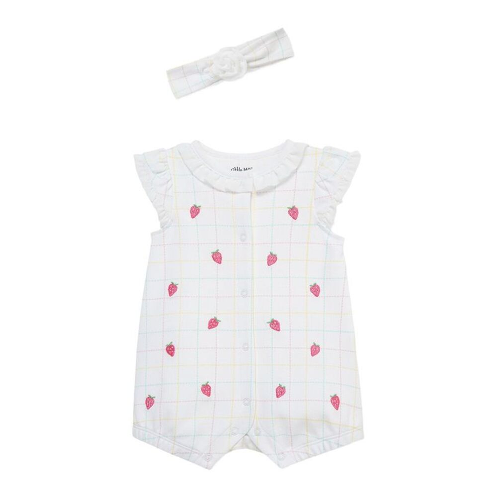Little Me Strawberry Romper Headband